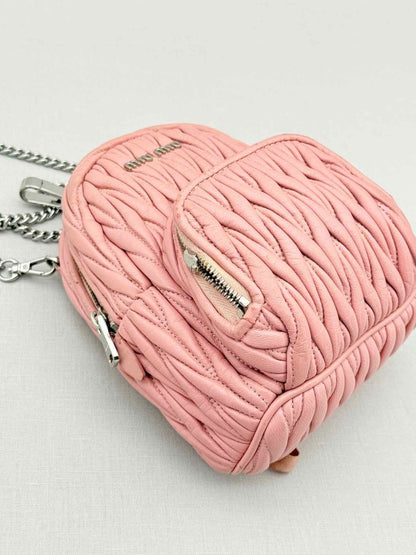 Pre - loved MIU MIU Pink Crossbody at Reems Closet
