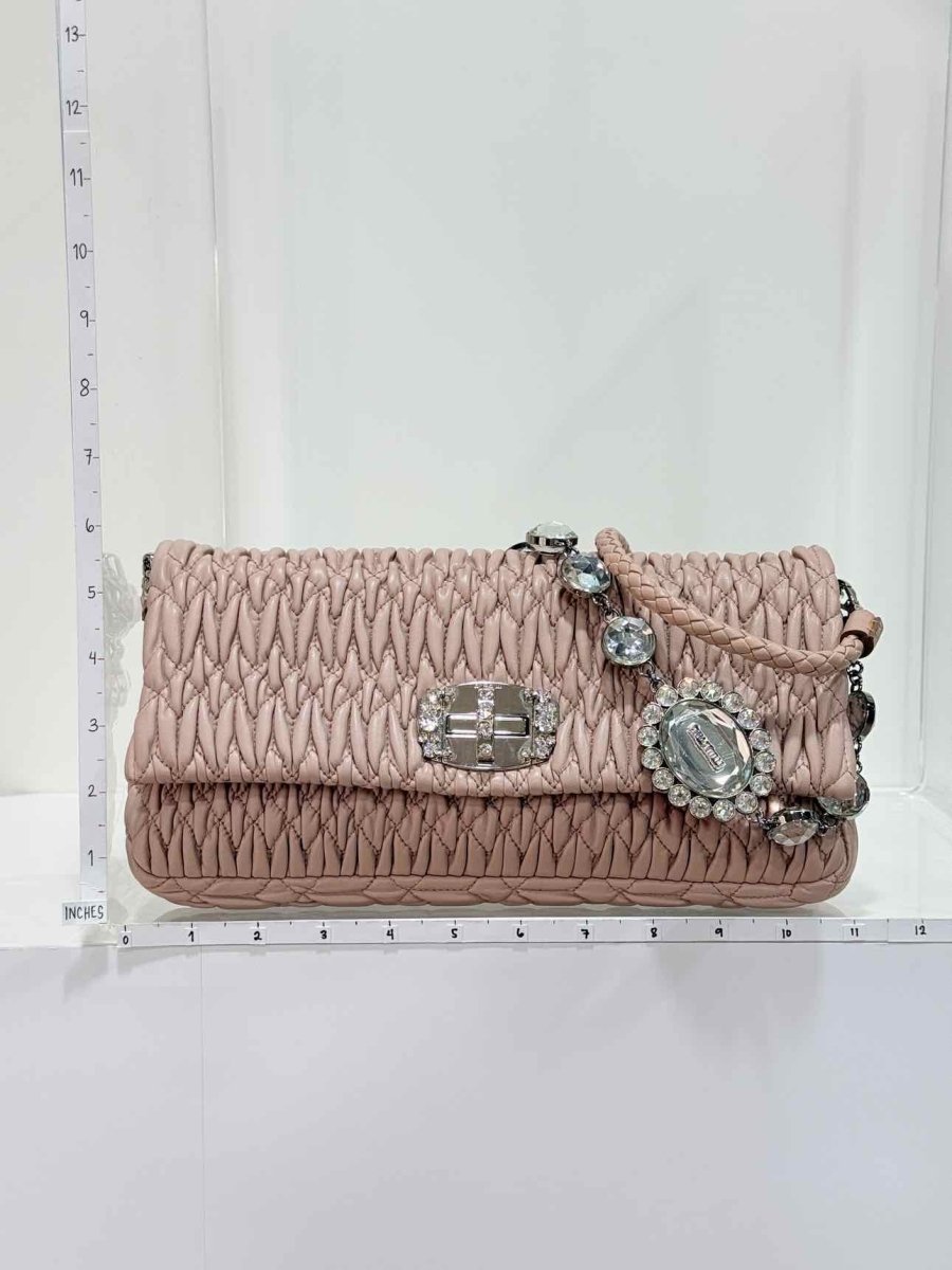 Pre - loved MIU MIU Poweder Pink Matelasse Shoulder Bag at Reems Closet