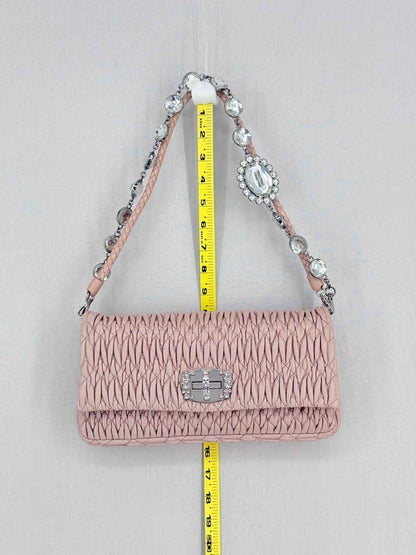 Pre - loved MIU MIU Poweder Pink Matelasse Shoulder Bag at Reems Closet