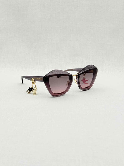 Pre - loved MIU MIU Purple Sunglasses at Reems Closet