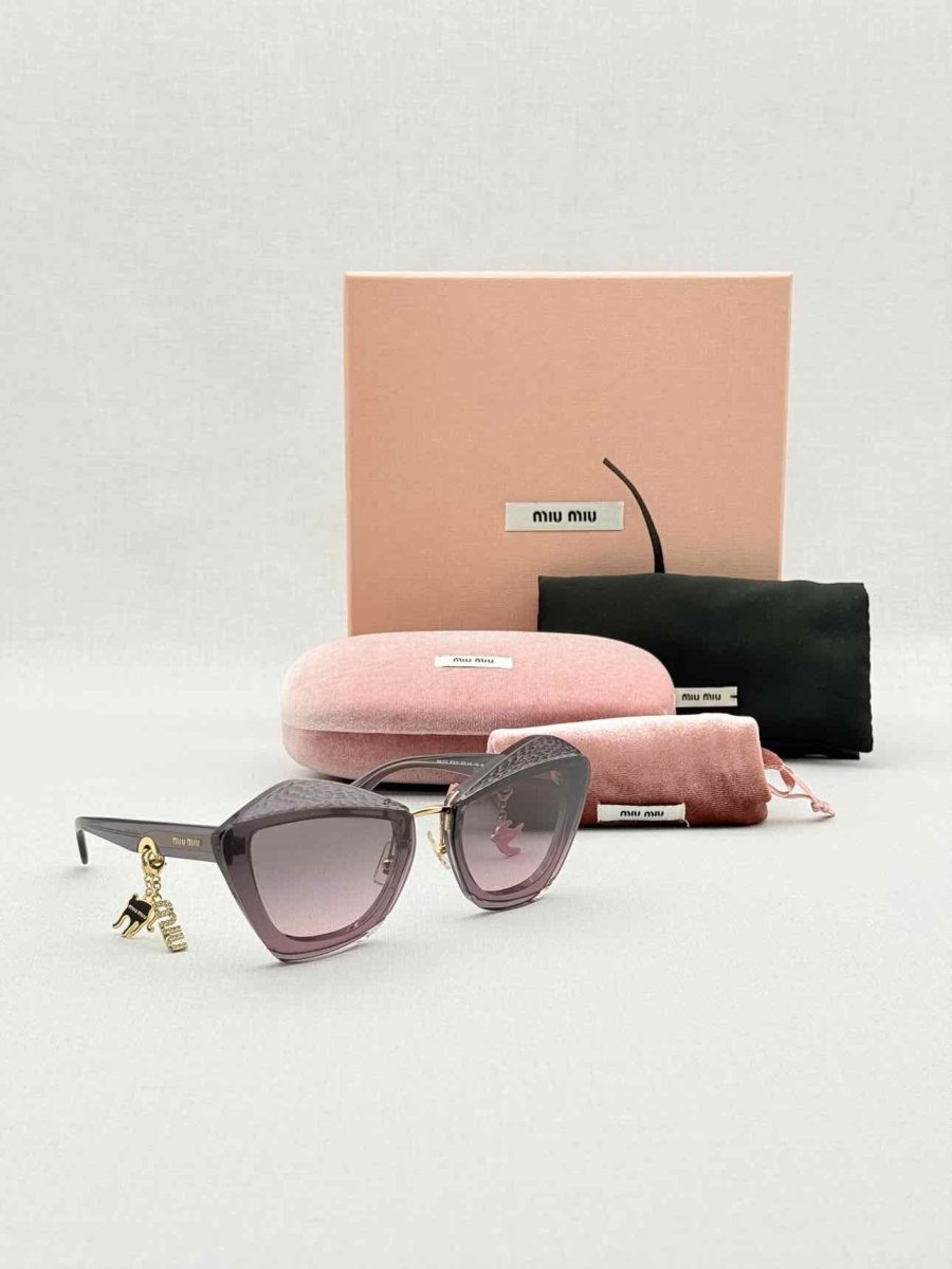 Pre - loved MIU MIU Purple Sunglasses at Reems Closet