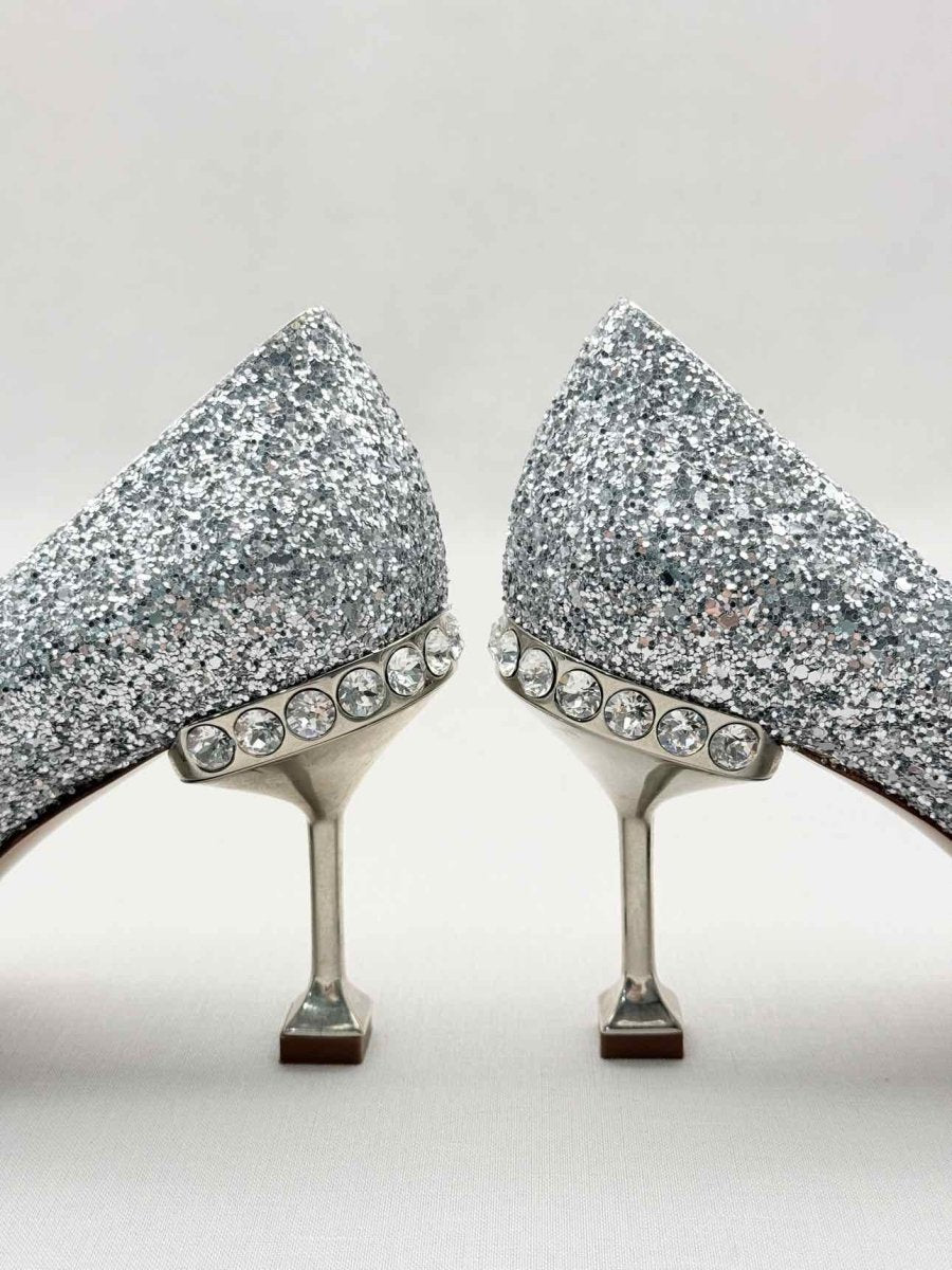 Pre - loved MIU MIU Stiletto Metallic Glitter Size EU 36 Pumps at Reems Closet