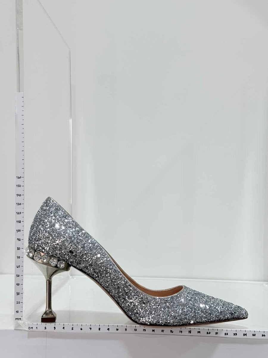 Pre - loved MIU MIU Stiletto Metallic Glitter Size EU 36 Pumps at Reems Closet
