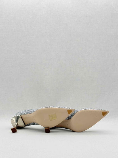 Pre - loved MIU MIU Stiletto Metallic Glitter Size EU 36 Pumps at Reems Closet