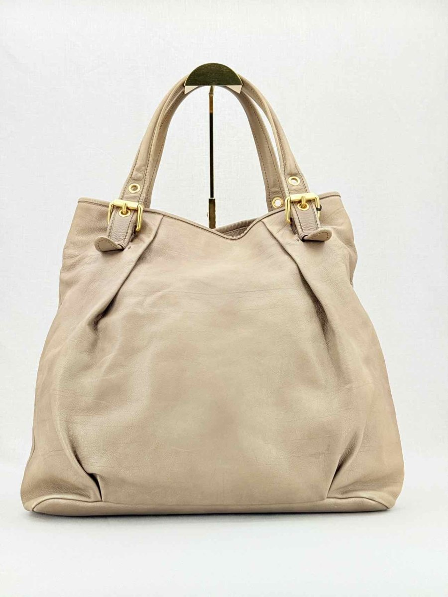 Pre - loved MIU MIU Taupe Shoulder Bag at Reems Closet