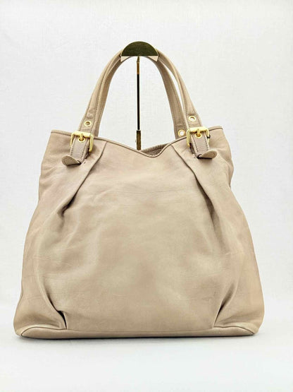 Pre - loved MIU MIU Taupe Shoulder Bag at Reems Closet