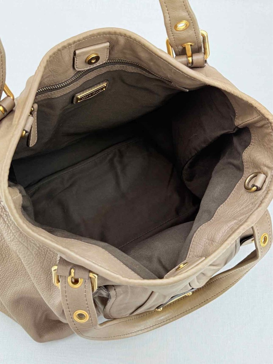 Pre - loved MIU MIU Taupe Shoulder Bag at Reems Closet