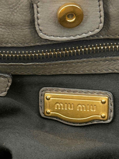 Pre - loved MIU MIU Taupe Shoulder Bag at Reems Closet