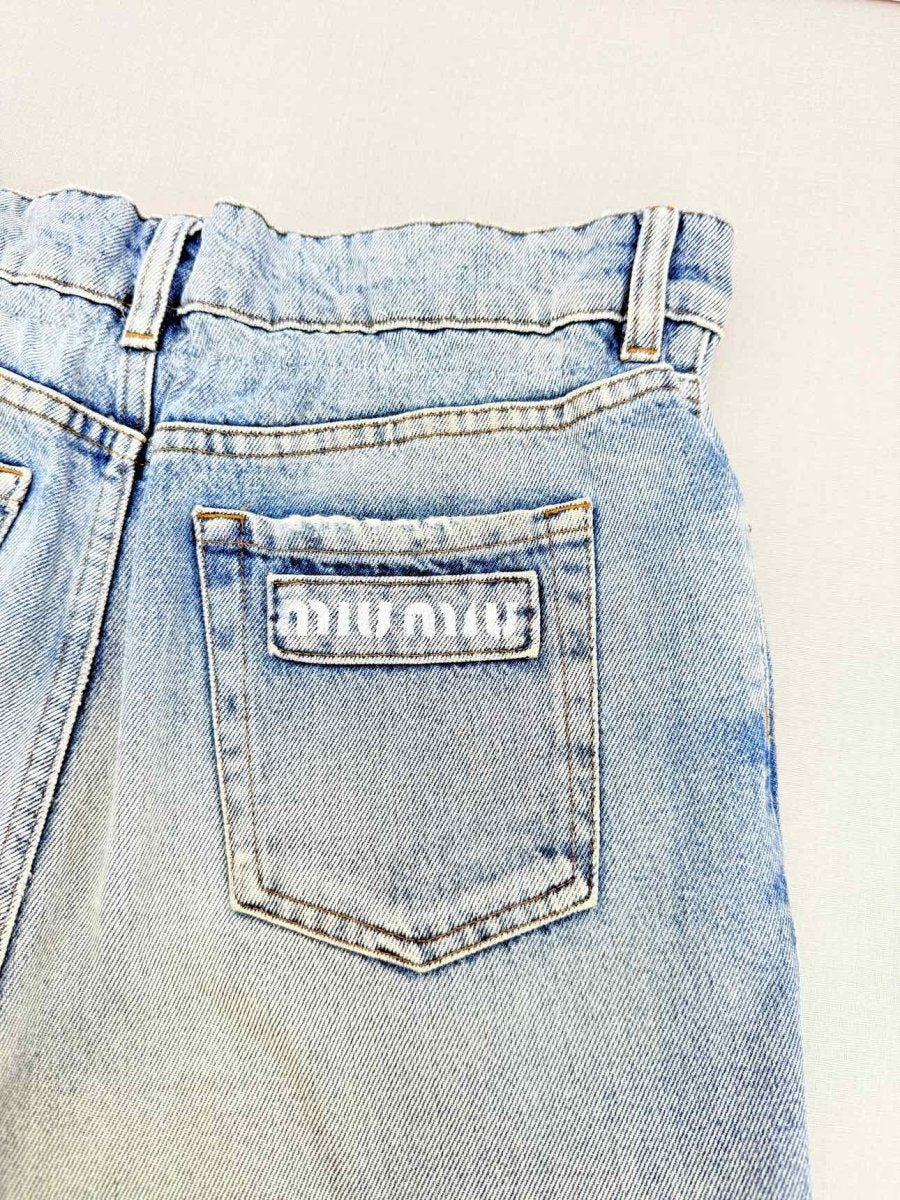 Pre - loved MIU MIU Washed Denim Size 25 Jeans at Reems Closet