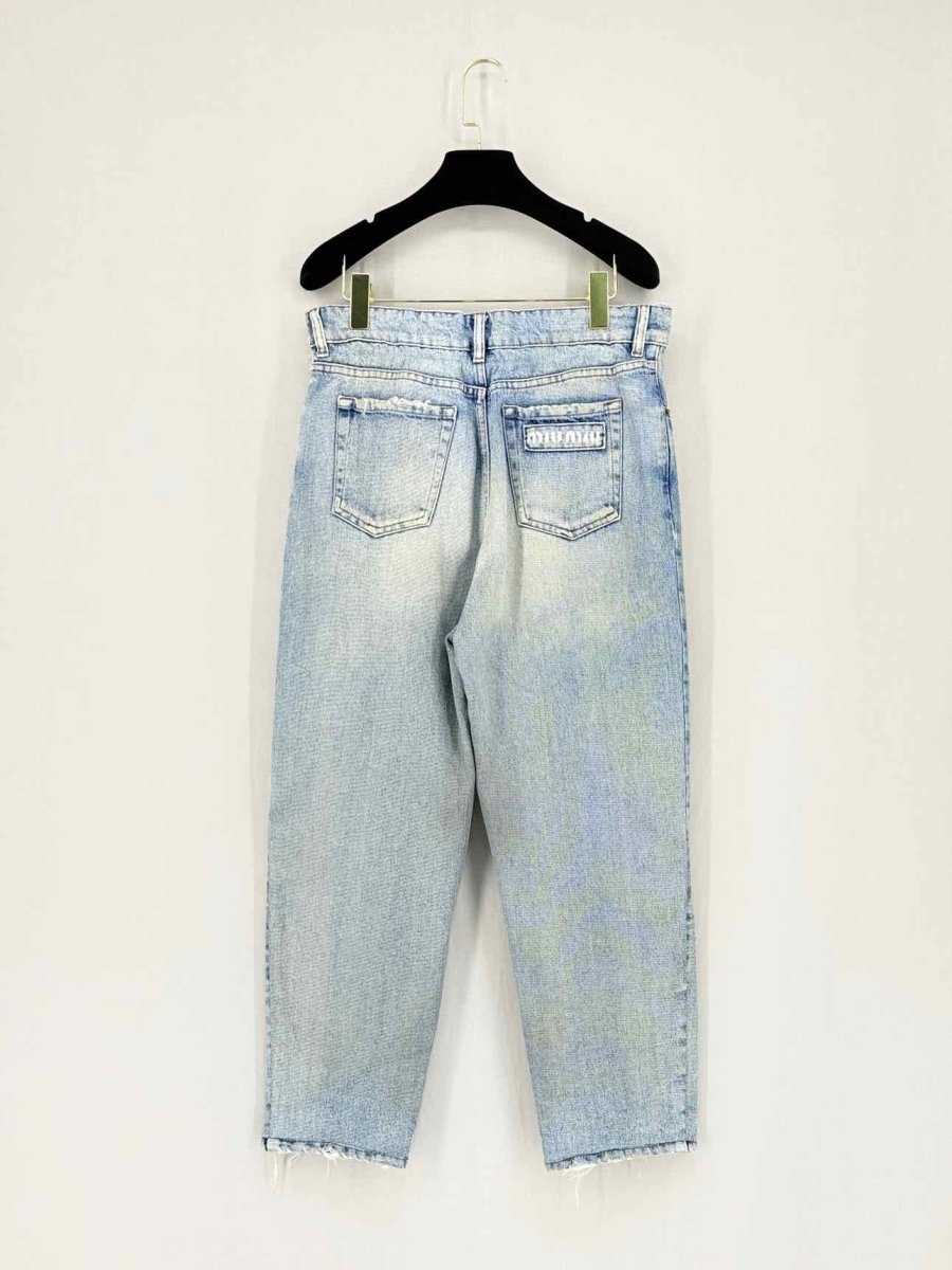 Pre - loved MIU MIU Washed Denim Size 25 Jeans at Reems Closet
