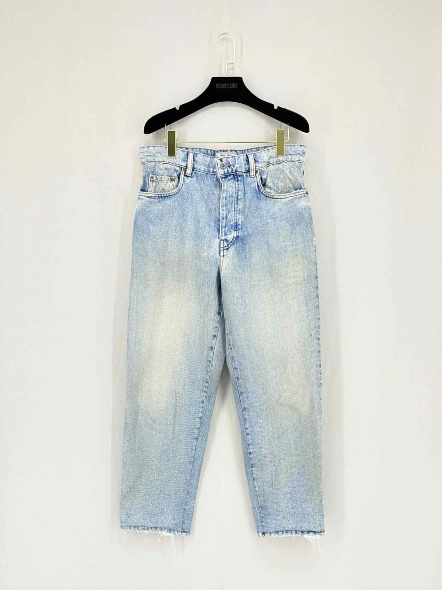 Pre - loved MIU MIU Washed Denim Size 25 Jeans at Reems Closet