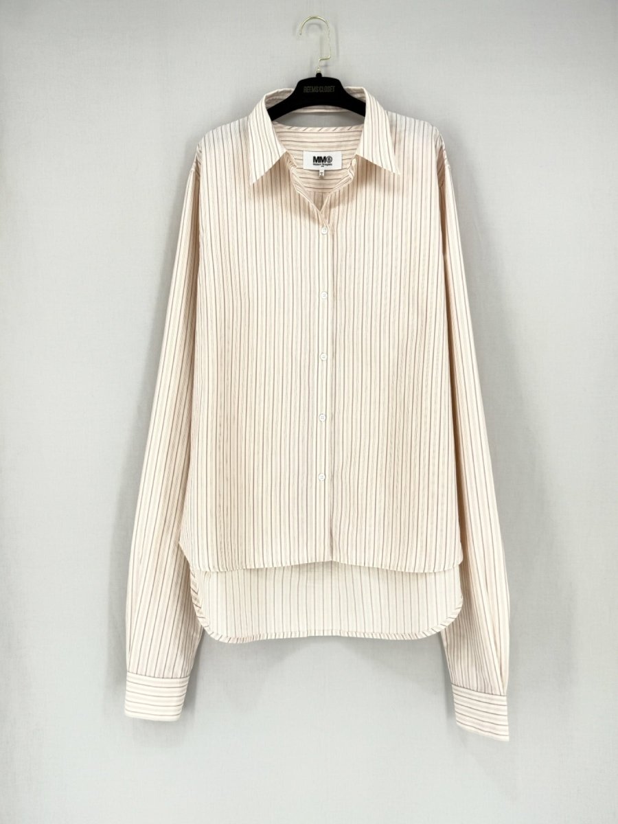 Pre - loved MM6 BY MAISON MARGIELA Oversized Peach Size US 10 Shirt at Reems Closet