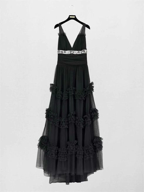 Pre-loved MNG Limited Edition Black Size US 4 Long Dress at Reems Closet