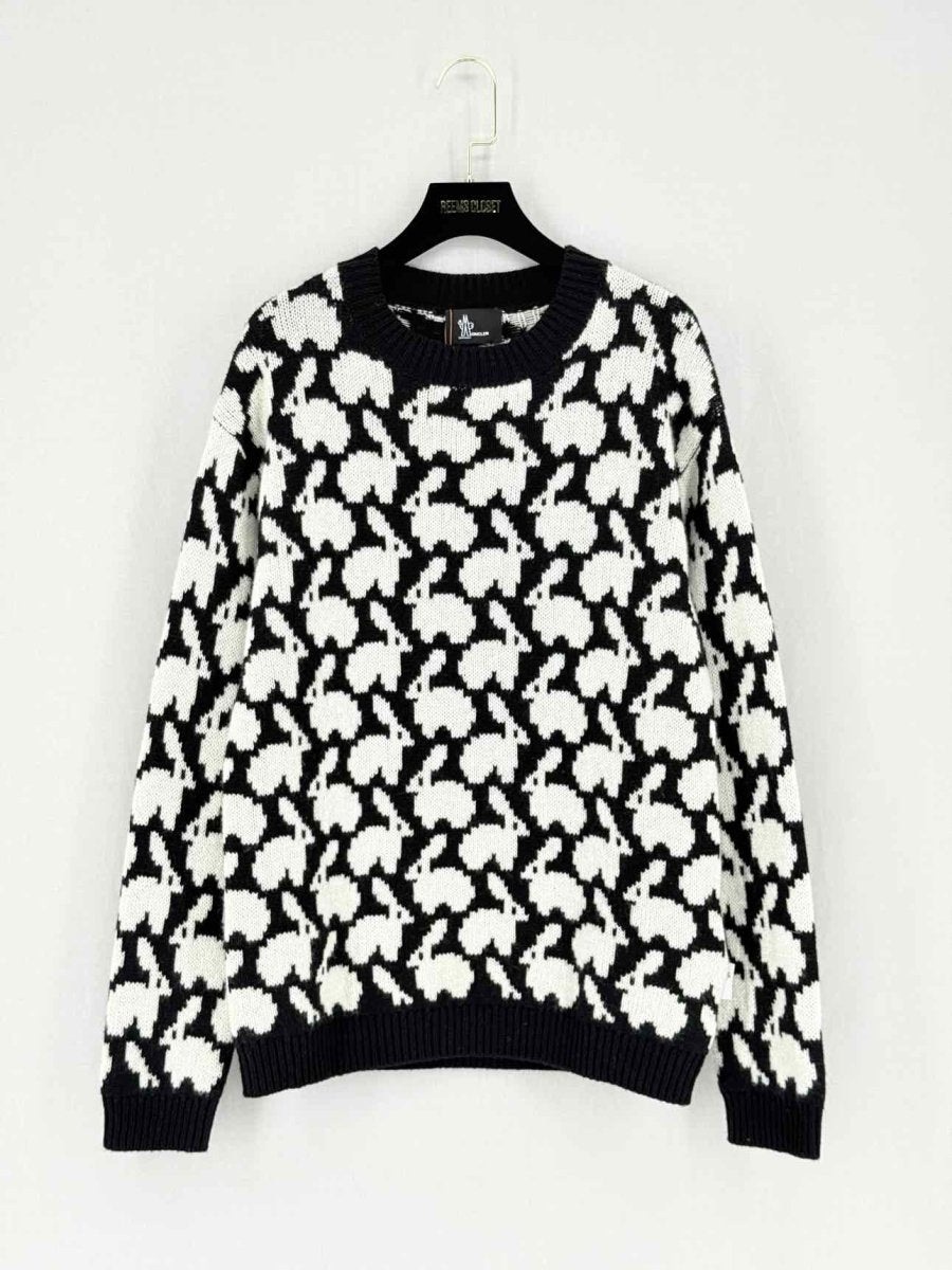 Pre - loved MONCLER GRENOBLE Black & White Size Small Jumper at Reems Closet