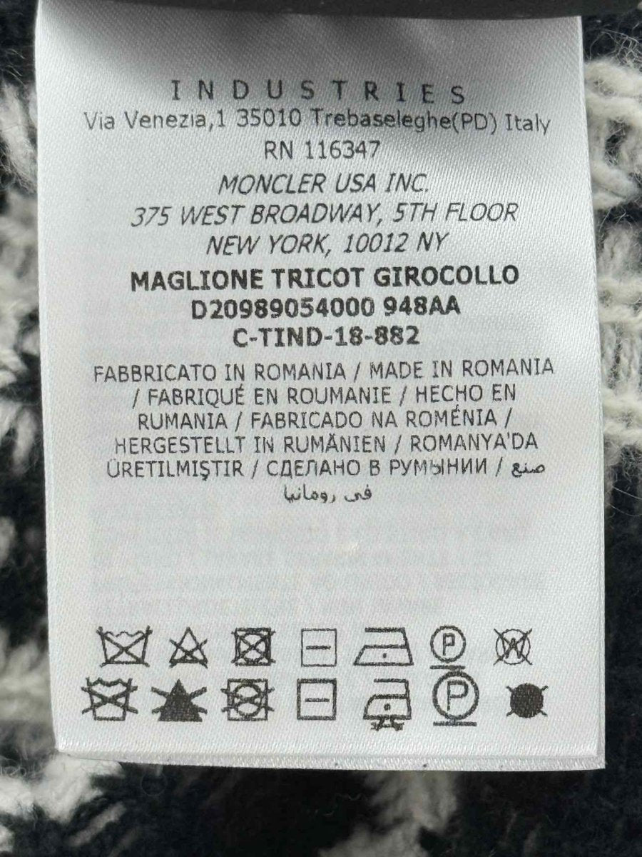 Pre - loved MONCLER GRENOBLE Black & White Size Small Jumper at Reems Closet