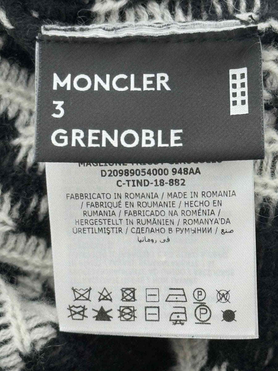 Pre - loved MONCLER GRENOBLE Black & White Size Small Jumper at Reems Closet