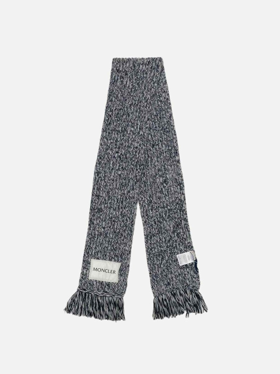 Moncler Chunky Black White Marled Scarf Italy online