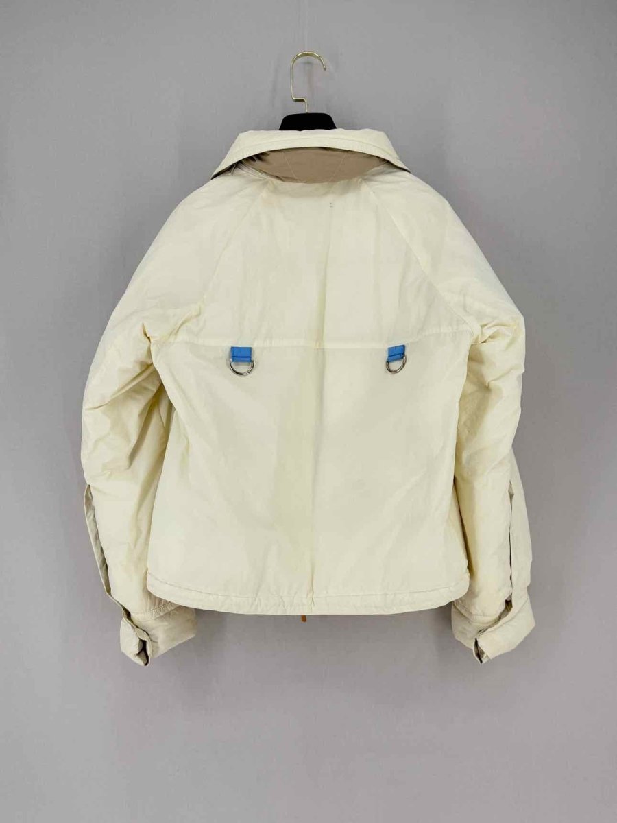Pre - loved MONCLER Reisa Off - white Size Medium Jacket at Reems Closet