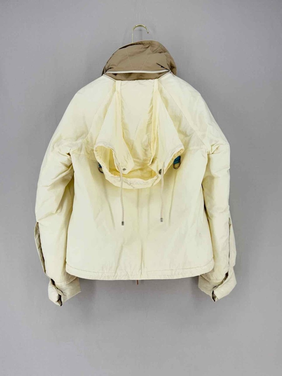 Pre - loved MONCLER Reisa Off - white Size Medium Jacket at Reems Closet