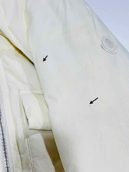 Pre - loved MONCLER Reisa Off - white Size Medium Jacket at Reems Closet