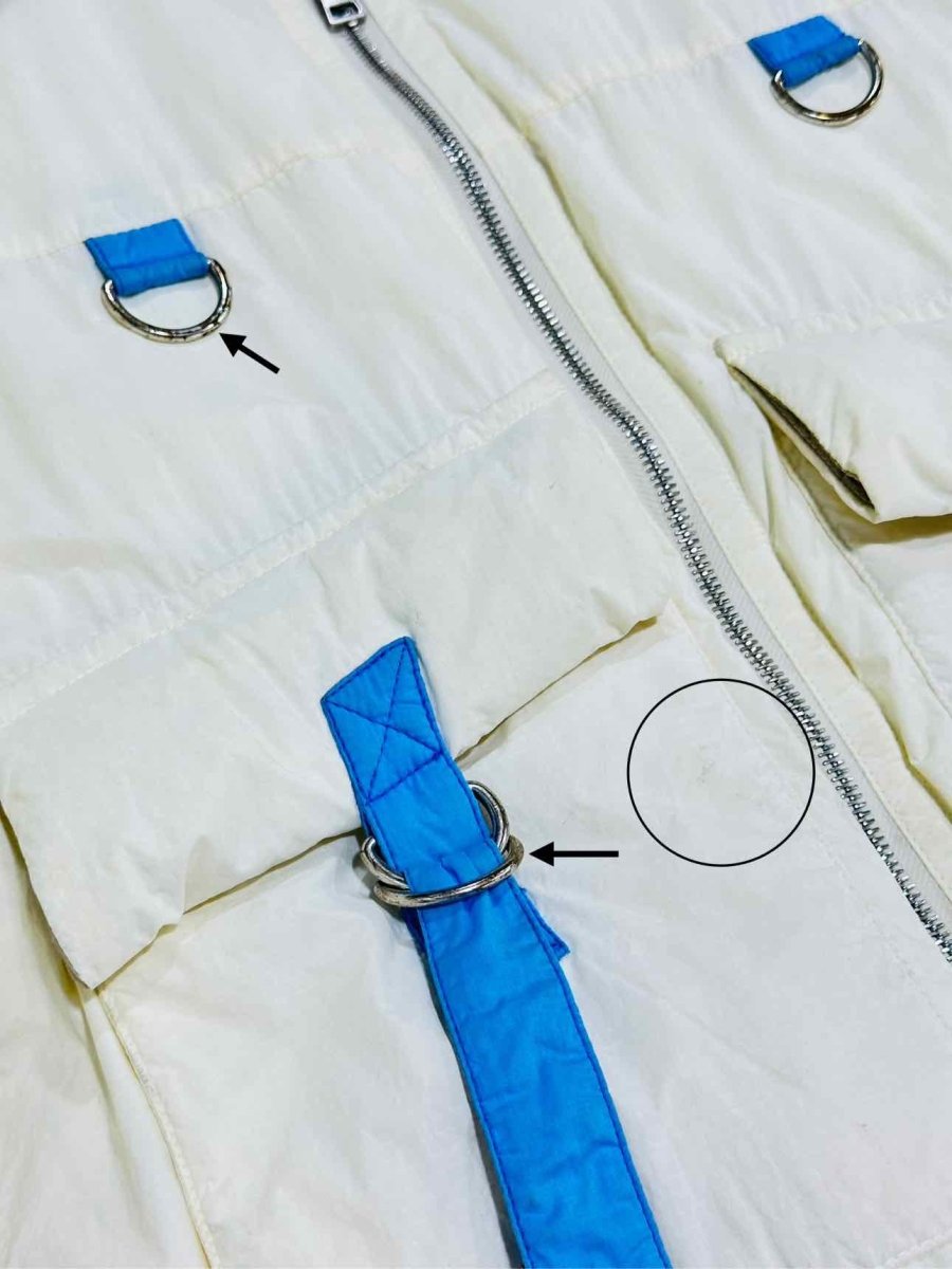 Pre - loved MONCLER Reisa Off - white Size Medium Jacket at Reems Closet