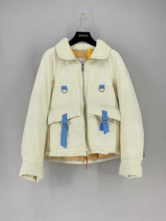 Pre - loved MONCLER Reisa Off - white Size Medium Jacket at Reems Closet