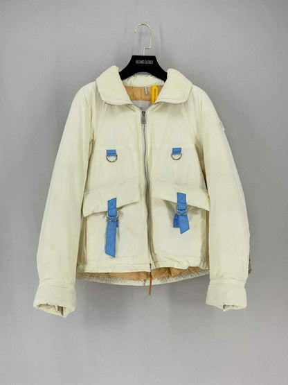 Pre - loved MONCLER Reisa Off - white Size Medium Jacket at Reems Closet
