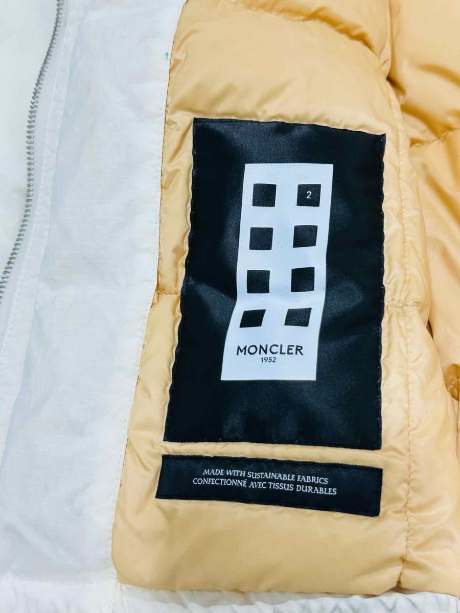 Pre - loved MONCLER Reisa Off - white Size Medium Jacket at Reems Closet