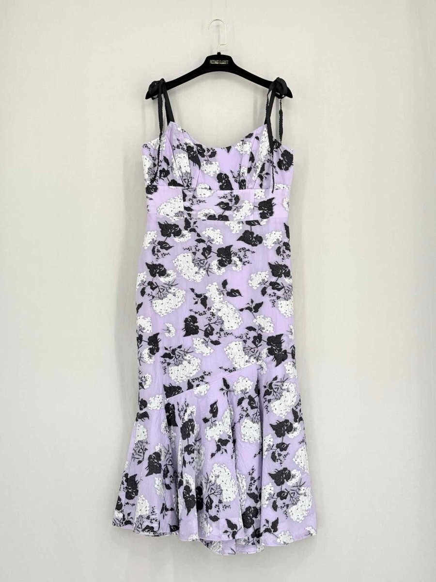 Pre - loved MONIQUE LHUILLIER Size US 10 Midi Dress at Reems Closet