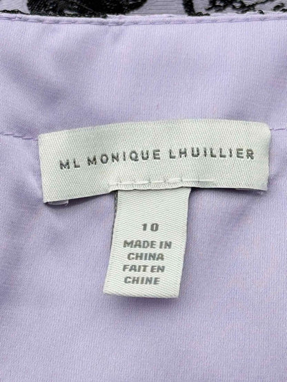 Pre - loved MONIQUE LHUILLIER Size US 10 Midi Dress at Reems Closet