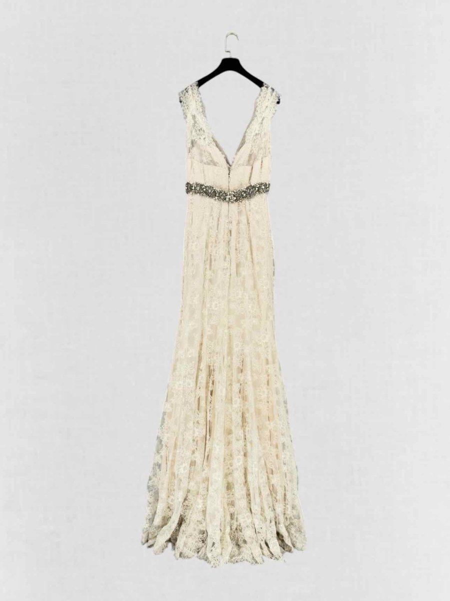 vintage cream dress MONIQUE LHUILLIER Vintage Cream Size US 8 Long Dress