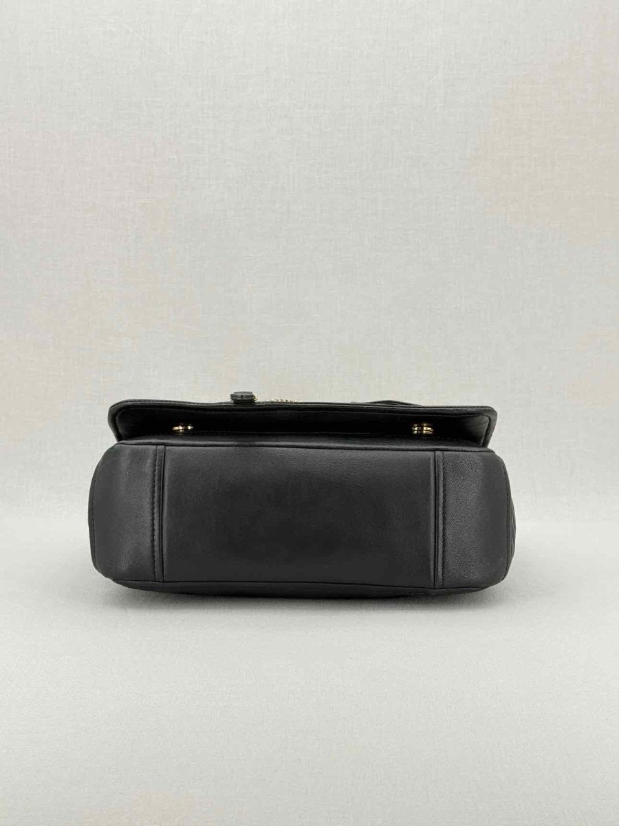 Pre - loved MOSCHINO Biker Jacket Black Shoulder Bag at Reems Closet