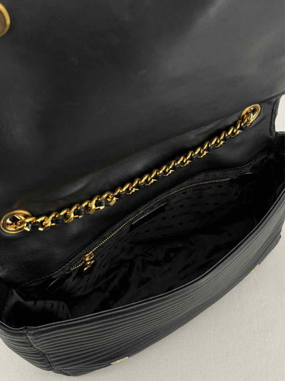 Pre - loved MOSCHINO Biker Jacket Black Shoulder Bag at Reems Closet