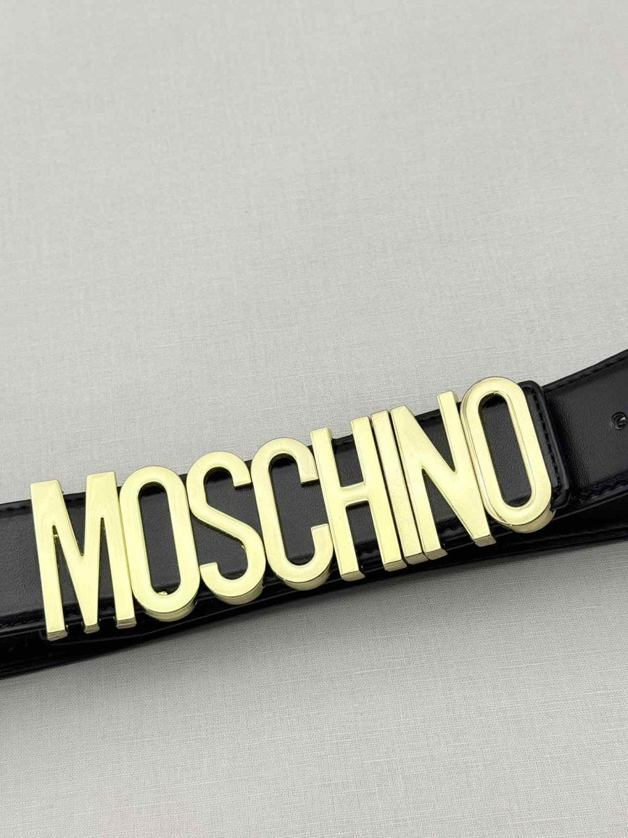 Pre-loved MOSCHINO Black Belt at Reems Closet