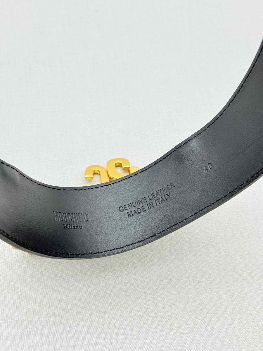 Pre - loved MOSCHINO Black Belt at Reems Closet