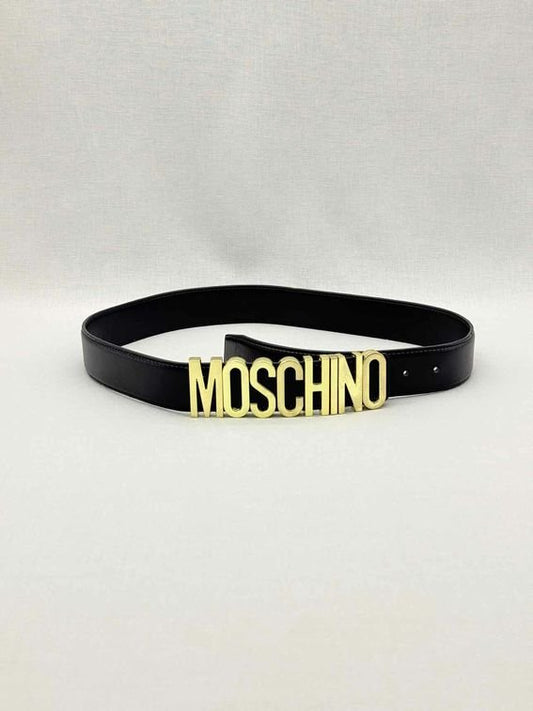 Pre-loved MOSCHINO Black Belt at Reems Closet