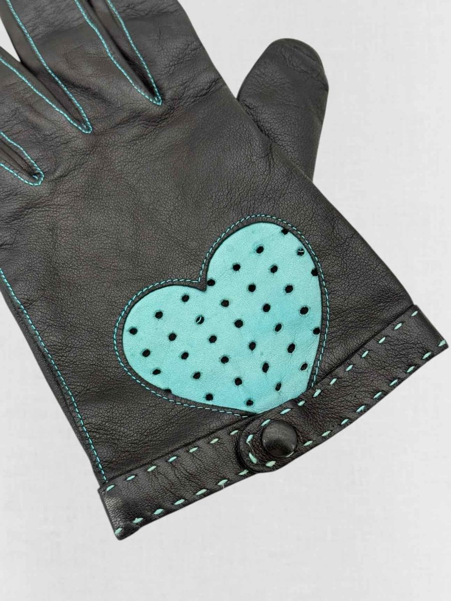 Pre - loved MOSCHINO Black Gloves at Reems Closet