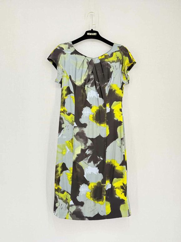 Pre-loved MOSCHINO Black Multicolor Size US 10 Short Dress at Reems Closet
