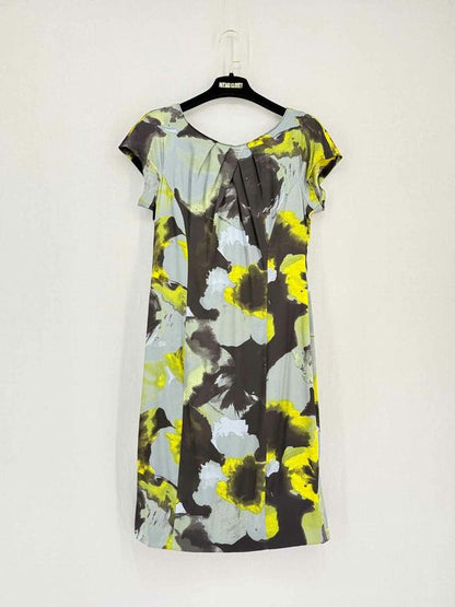 Pre-loved MOSCHINO Black Multicolor Size US 10 Short Dress at Reems Closet
