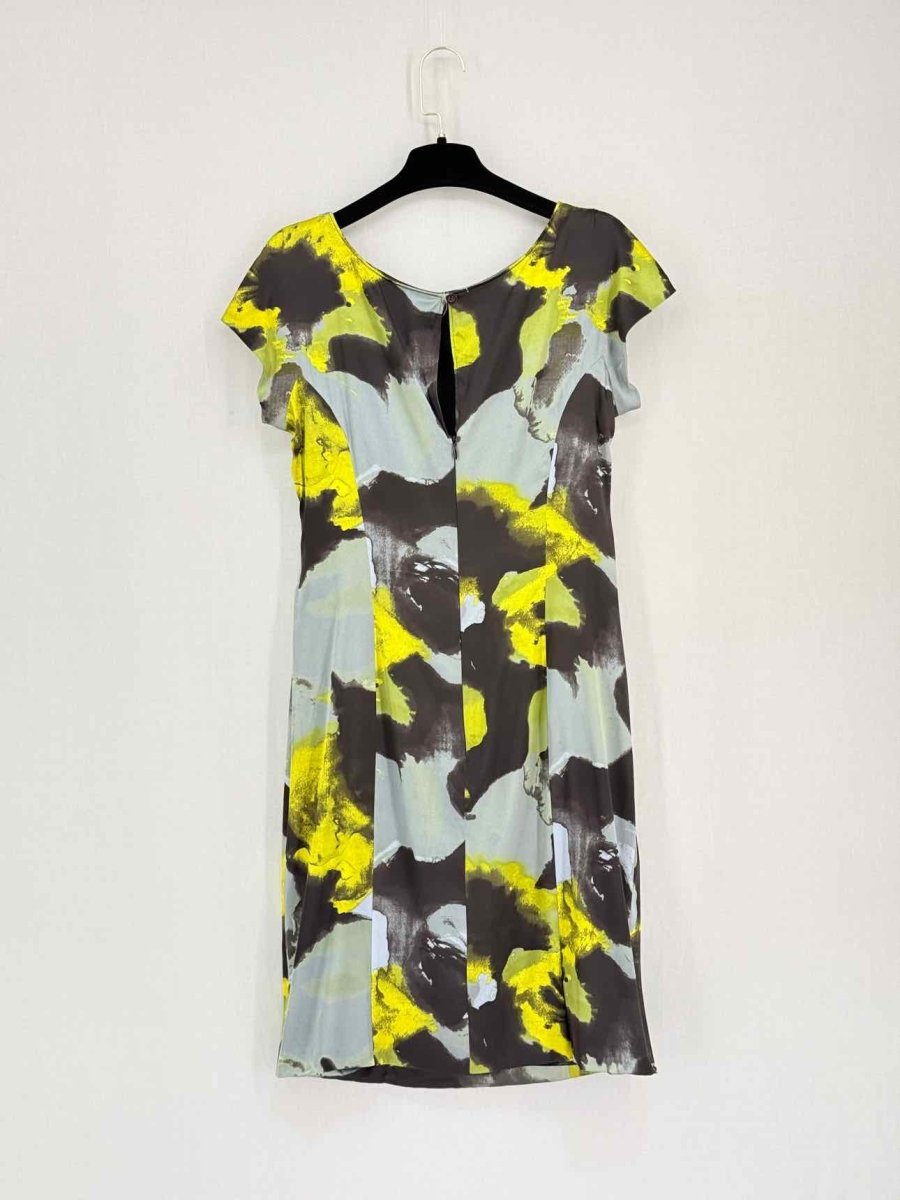 Pre-loved MOSCHINO Black Multicolor Size US 10 Short Dress at Reems Closet