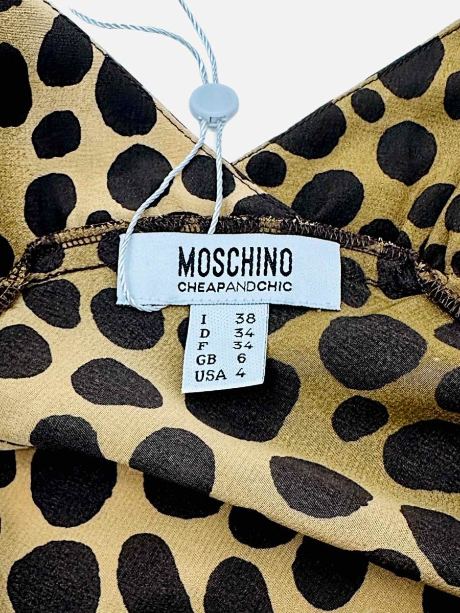 Pre - loved MOSCHINO CHEAP &amp; CHIC Yellow & Black Mini Dress at Reems Closet