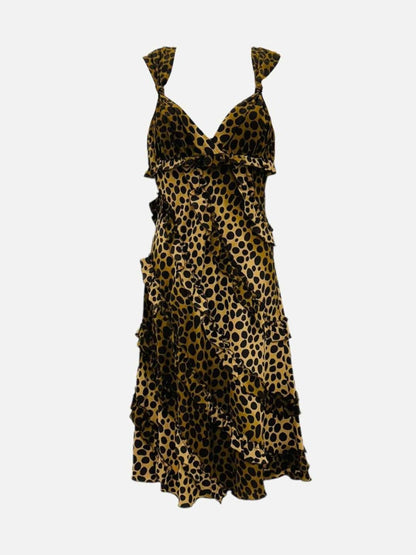 Pre - loved MOSCHINO CHEAP &amp; CHIC Yellow & Black Mini Dress at Reems Closet