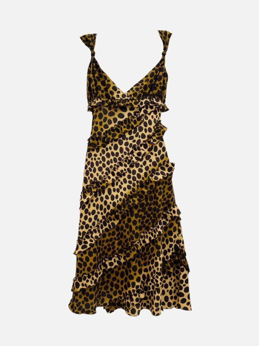 Pre - loved MOSCHINO CHEAP &amp; CHIC Yellow & Black Mini Dress at Reems Closet