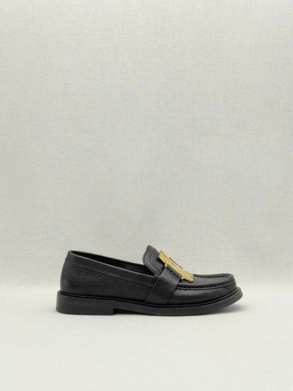 Pre-loved MOSCHINO College Black Size EU 37 Loafers at Reems Closet