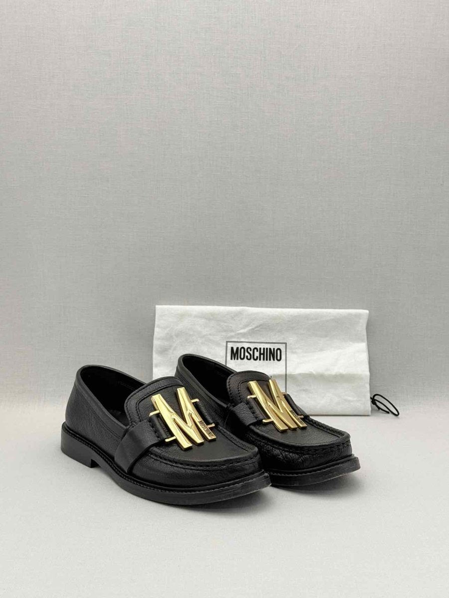 Pre-loved MOSCHINO College Black Size EU 37 Loafers at Reems Closet