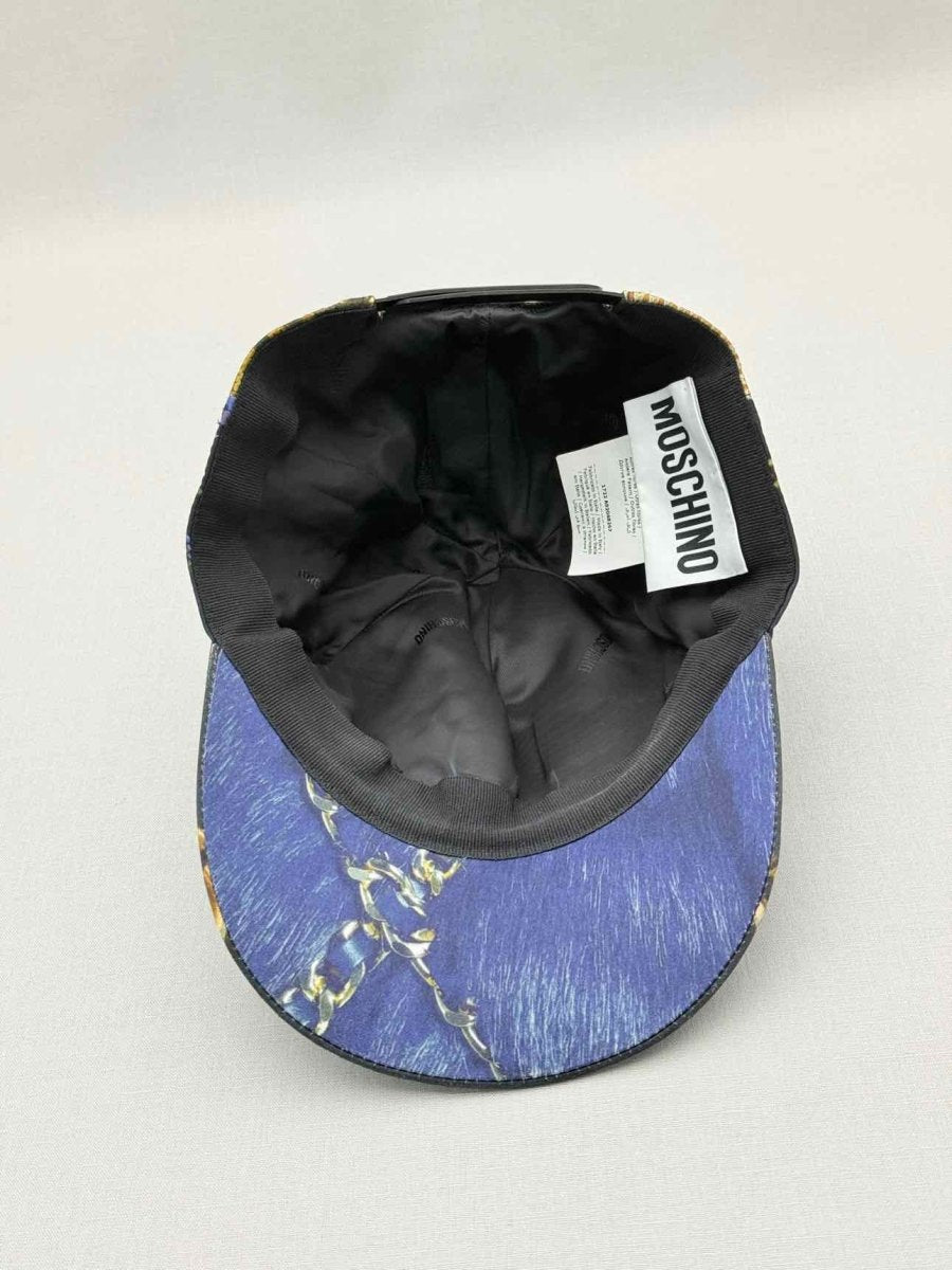 Pre-loved MOSCHINO COUTURE Blue Multicolor Cap at Reems Closet