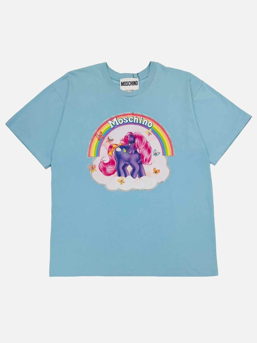 Pre - loved MOSCHINO COUTURE Blue Multicolor My Little Pony T - shirt at Reems Closet