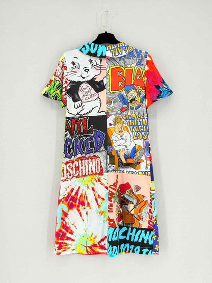 Pre - loved MOSCHINO COUTURE Multicolor Size US 4 Knee Length Dress at Reems Closet