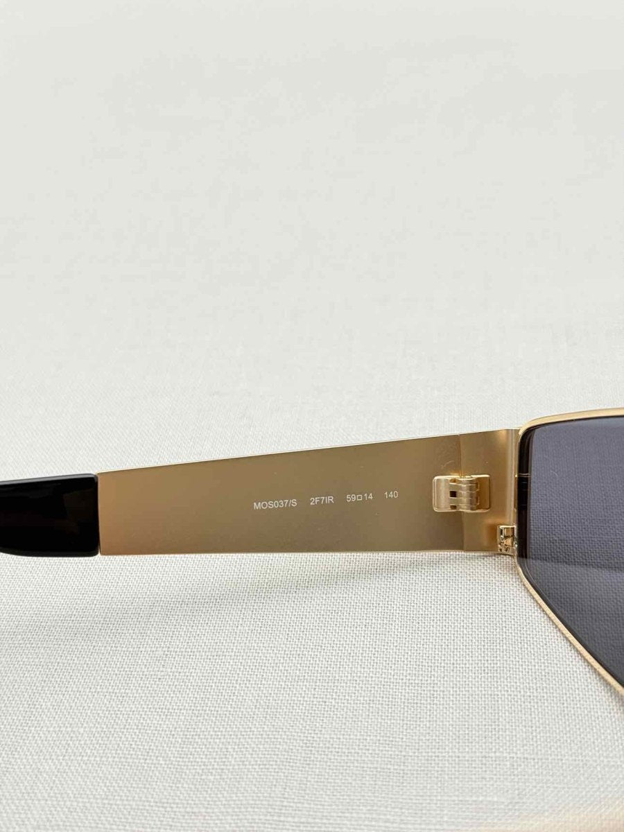 Pre - loved MOSCHINO Gold Sunglasses at Reems Closet