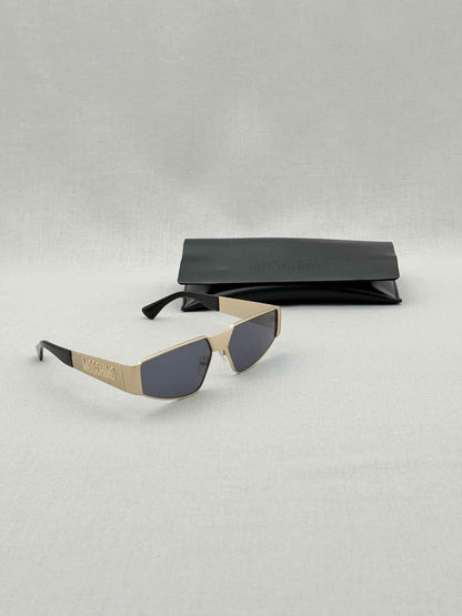 Pre - loved MOSCHINO Gold Sunglasses at Reems Closet